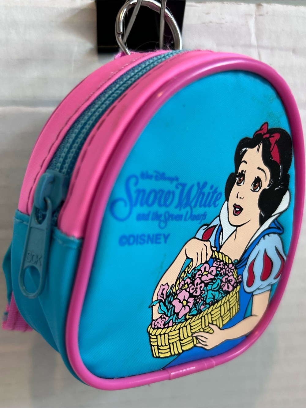 DISNEY SNOW WHITE & THE SEVEN DWARFS mini backpack key chain COIN PURSE vintage